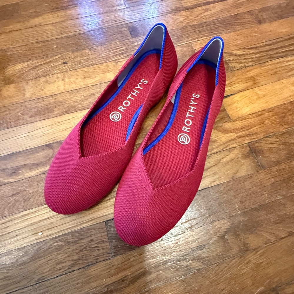 Rothy's Red Slip-On Ballet Flats